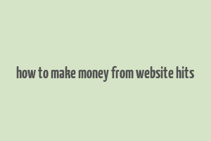 how to make money from website hits