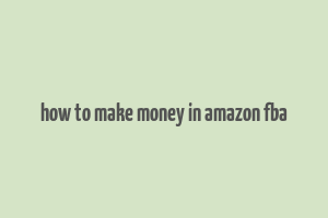 how to make money in amazon fba