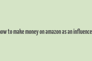 how to make money on amazon as an influencer