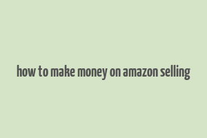 how to make money on amazon selling