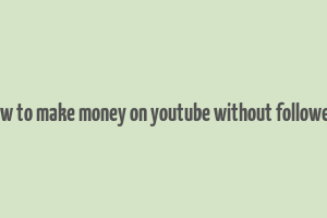 how to make money on youtube without followers