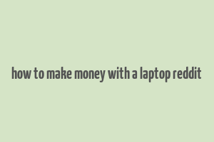 how to make money with a laptop reddit