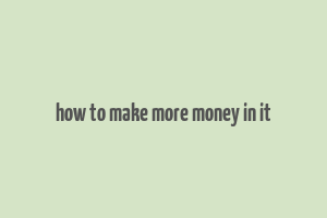 how to make more money in it