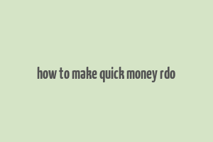 how to make quick money rdo