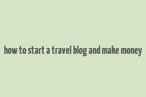 how to start a travel blog and make money