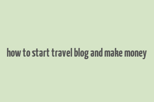 how to start travel blog and make money