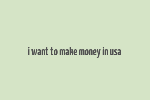 i want to make money in usa