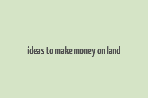 ideas to make money on land