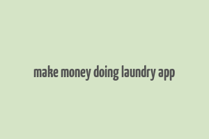 make money doing laundry app