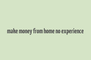 make money from home no experience