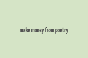 make money from poetry