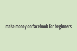 make money on facebook for beginners