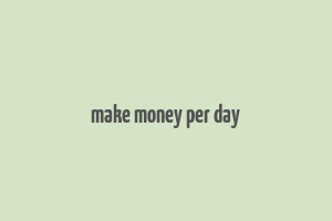 make money per day