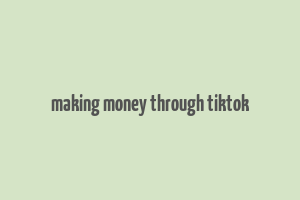 making money through tiktok