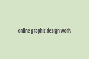 online graphic design work