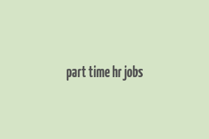 part time hr jobs