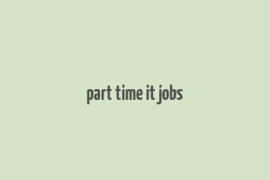 part time it jobs