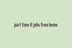 part time it jobs from home