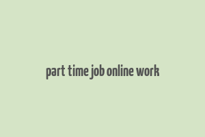 part time job online work