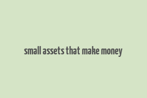 small assets that make money