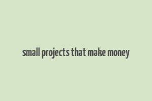 small projects that make money