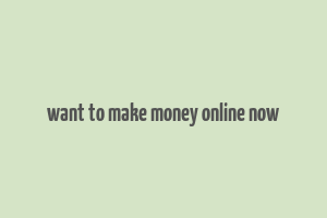 want to make money online now