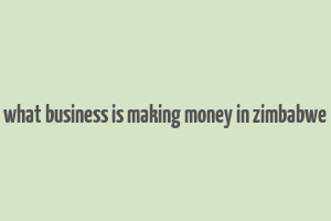 what business is making money in zimbabwe