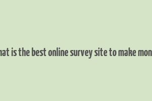 what is the best online survey site to make money