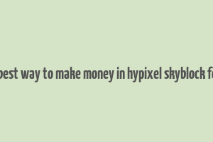 what is the best way to make money in hypixel skyblock for beginners