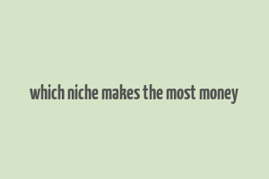 which niche makes the most money