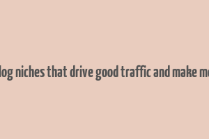 11 blog niches that drive good traffic and make money