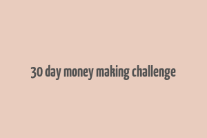 30 day money making challenge