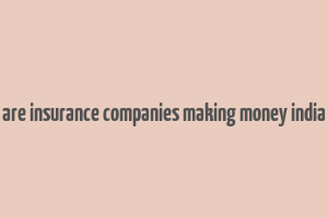 are insurance companies making money india