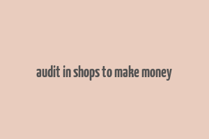 audit in shops to make money