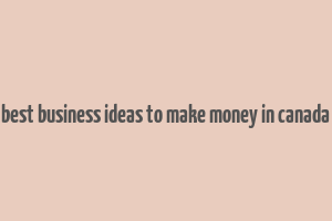 best business ideas to make money in canada