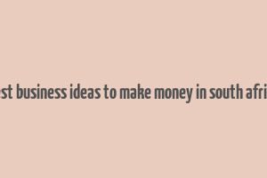 best business ideas to make money in south africa