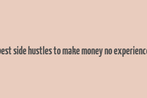 best side hustles to make money no experience