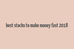 best stocks to make money fast 2018