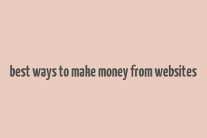 best ways to make money from websites