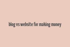 blog vs website for making money