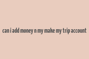 can i add money n my make my trip account