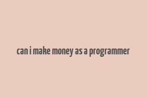 can i make money as a programmer