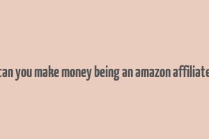 can you make money being an amazon affiliate