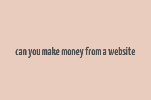 can you make money from a website