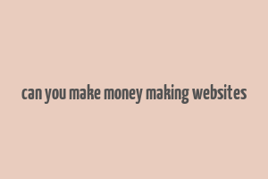 can you make money making websites