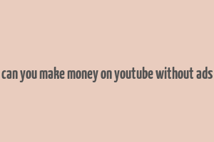 can you make money on youtube without ads