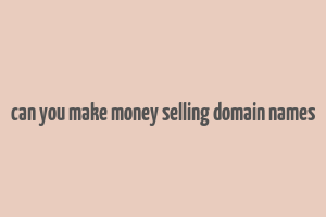 can you make money selling domain names