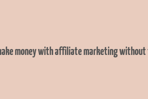 can you make money with affiliate marketing without followers