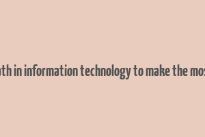 career path in information technology to make the most money