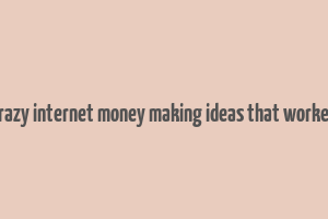 crazy internet money making ideas that worked